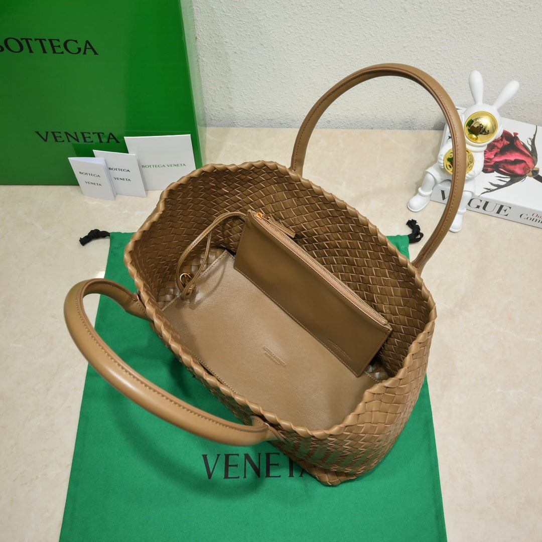 Large Cabat 45cm Brown Lambskin Ghw