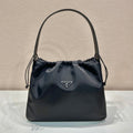 LARGE DRAWSTRING BAG 37 IN BLACK RE-NYLON