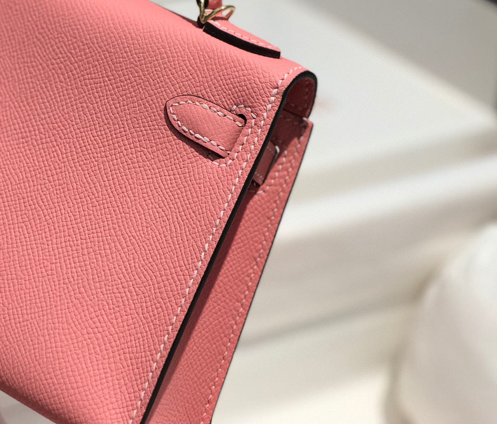 HM KELLY MINI 20 PINK EPSOM GOLD HARDWARE