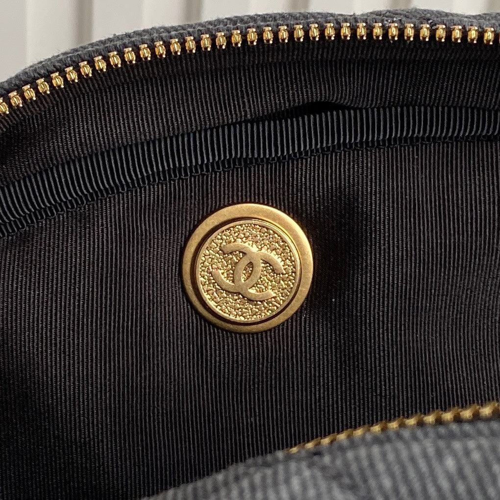 BOWLING BAG 44 IN SANTAS GRAY DENIM GOLD HARDWARE