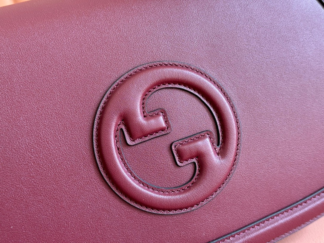 BLONDIE LARGE TOP HANDLE BAG 32 IN ROSSO ANCORA RED CALFSKIN