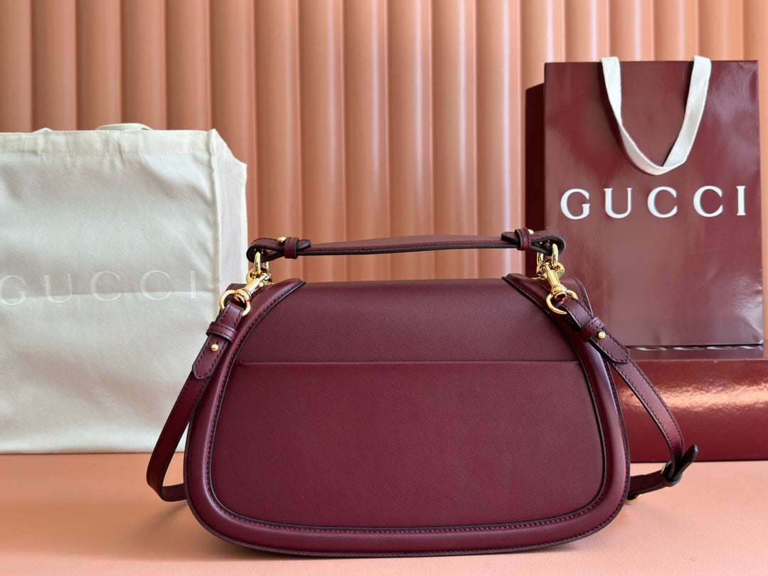 BLONDIE LARGE TOP HANDLE BAG 32 IN ROSSO ANCORA RED CALFSKIN
