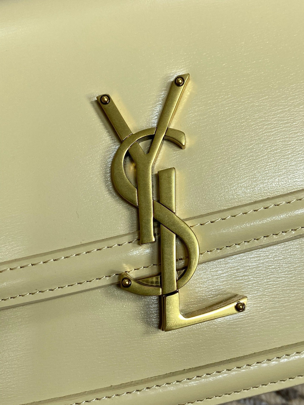 SOLFERINO SMALL SATCHEL 19 IN CANARY YELLOW CALFSKIN GOLD HARDWARE