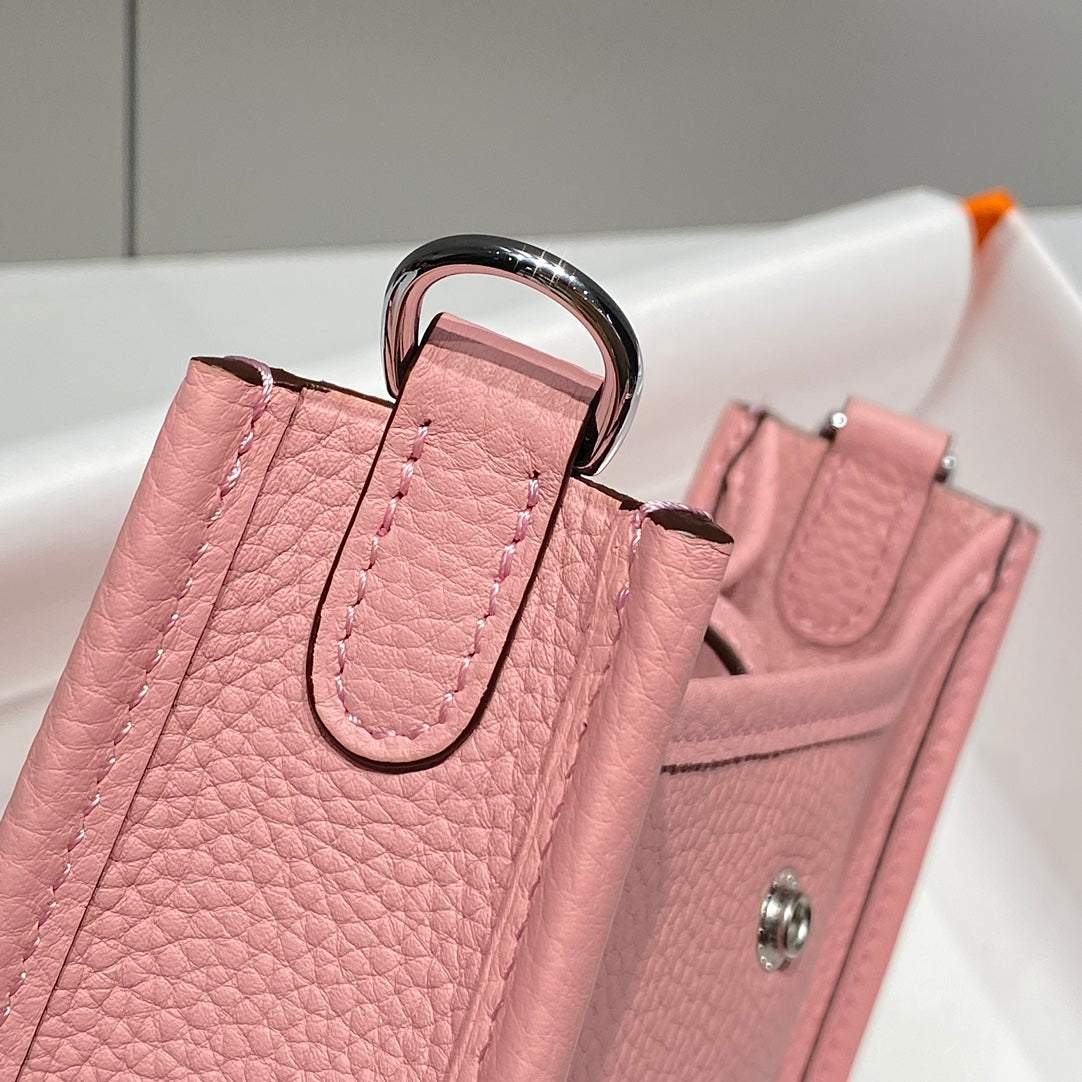 MINI NEO 18 EVELYNE BAG IN BABY PINK GRAINED CALFSKIN
