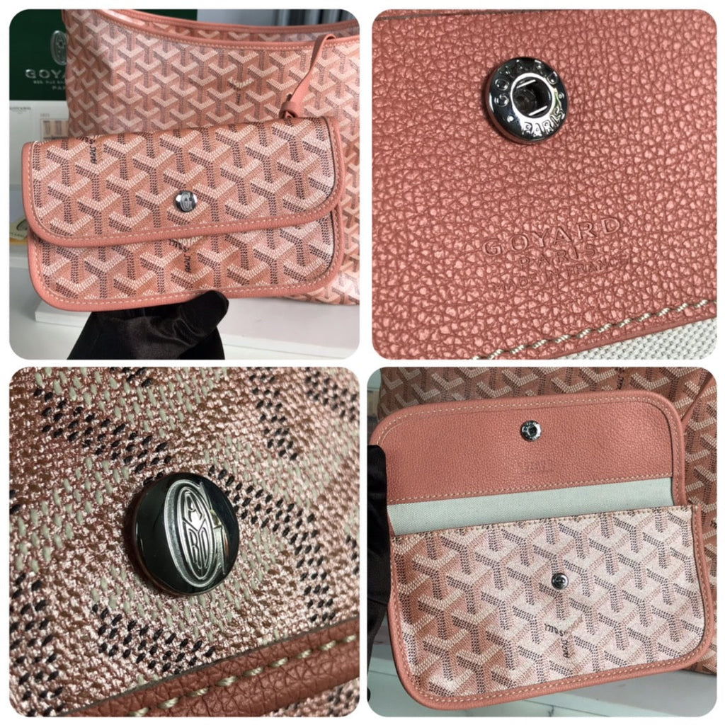 HOBO BOHÈME 42 IN MANHATTAN PINK GOYARDINE CANVAS AND LAMBSKIN
