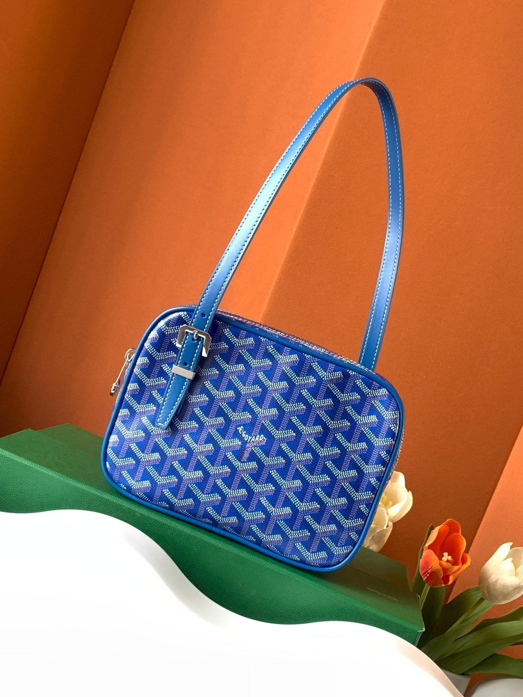 GOYA SECOND-HAND TOAST BAG 21CM SKY BLUE CANVAS